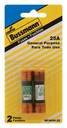 Bussmann 25 amps Non Current Fuse 2 pk