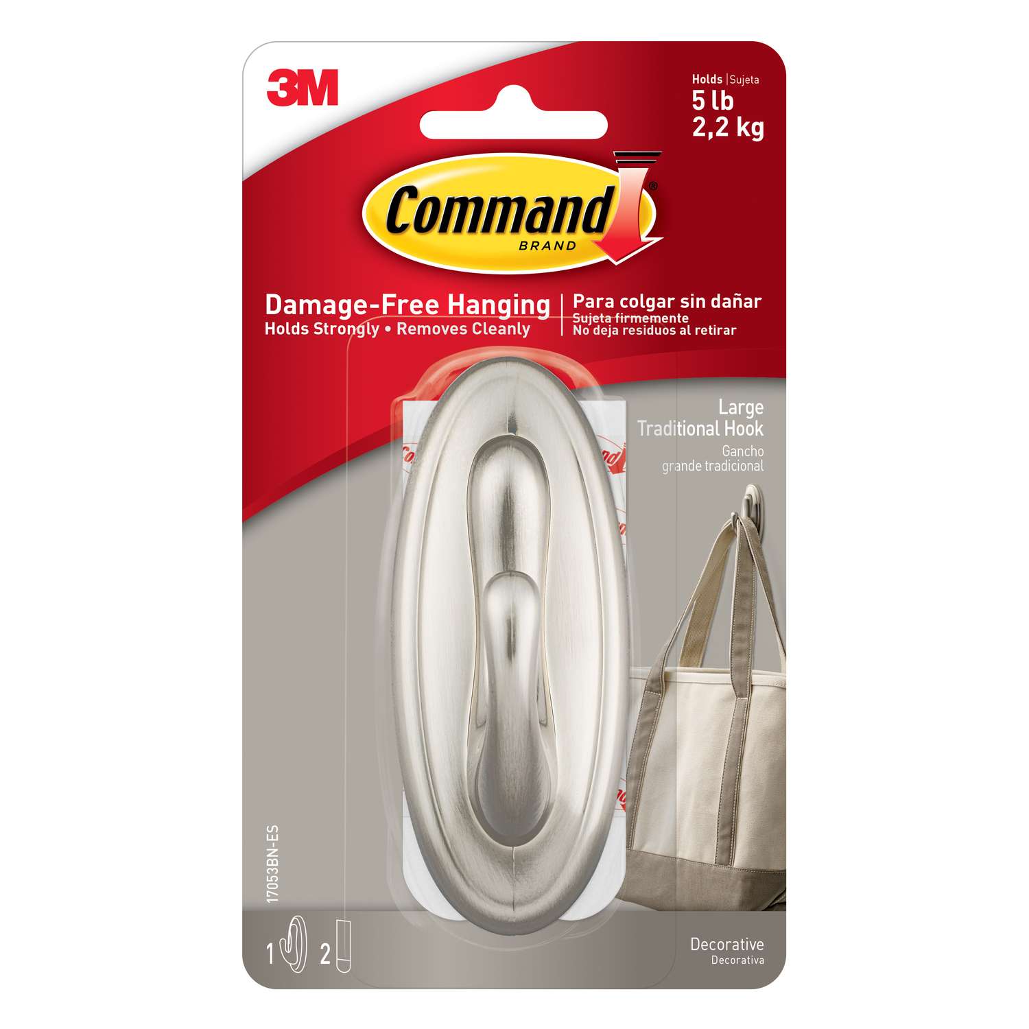 3M Command Large Plastic Decorative Hooks 6.75 in. L 1 pk Ace Hardware