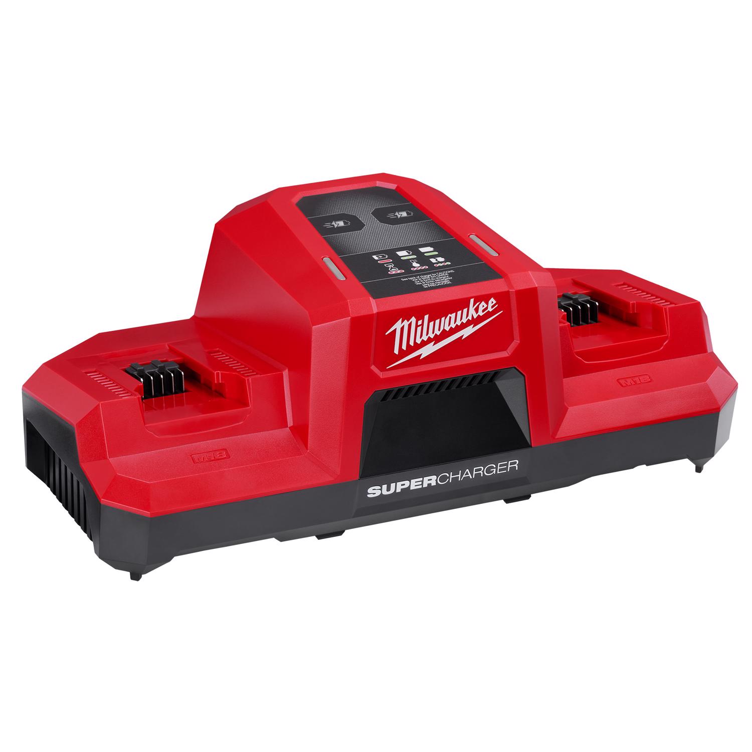 Photos - Power Tool Battery Milwaukee M18 Lithium-Ion Dual Bay Simultaneous Super Battery Charger 1 pc 