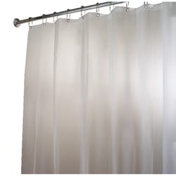 iDesign 96 in. H X 72 in. W Frost Eva Shower Curtain Liner Vinyl