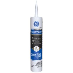 GE Supreme White Silicone Window and Door Sealant 10.1 oz