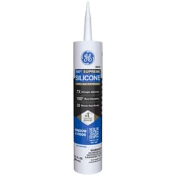 GE Supreme White Silicone Window and Door Sealant 10.1 oz