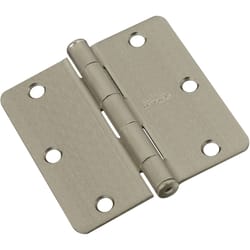 National Hardware 3-1/2 in. L Satin Nickel Door Hinge 1 pk