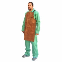 Forney Heavy Duty 2 pocket Leather Weld-Rite Bib Welding Apron Brown 1 pk