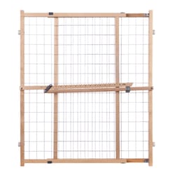 North States Gray 32 in. H X 29-1/2-50 in. W Wood Wire Mesh Gate