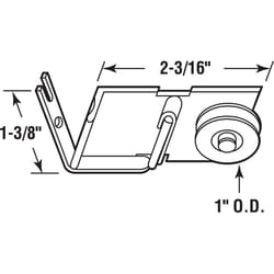 Prime-Line 1 in. D X 2.19 in. L Steel Sliding Screen Door Roller Assembly 2 pk