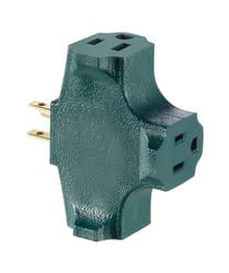 Leviton Grounded 3 outlets Adapter 1 pk