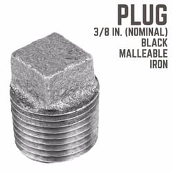 STZ Industries 3/8 in. MIP each Black Malleable Iron Plug