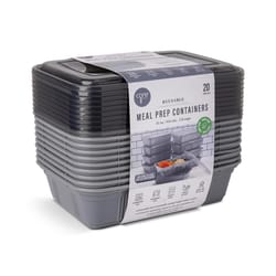 Core Kitchen 31 oz Black/Gray Meal-Prep Container 1 pk