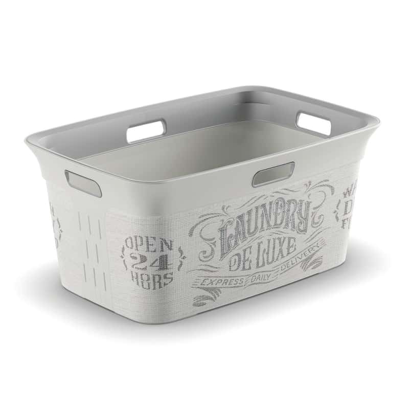 KIS White Plastic Laundry Basket Ace Hardware