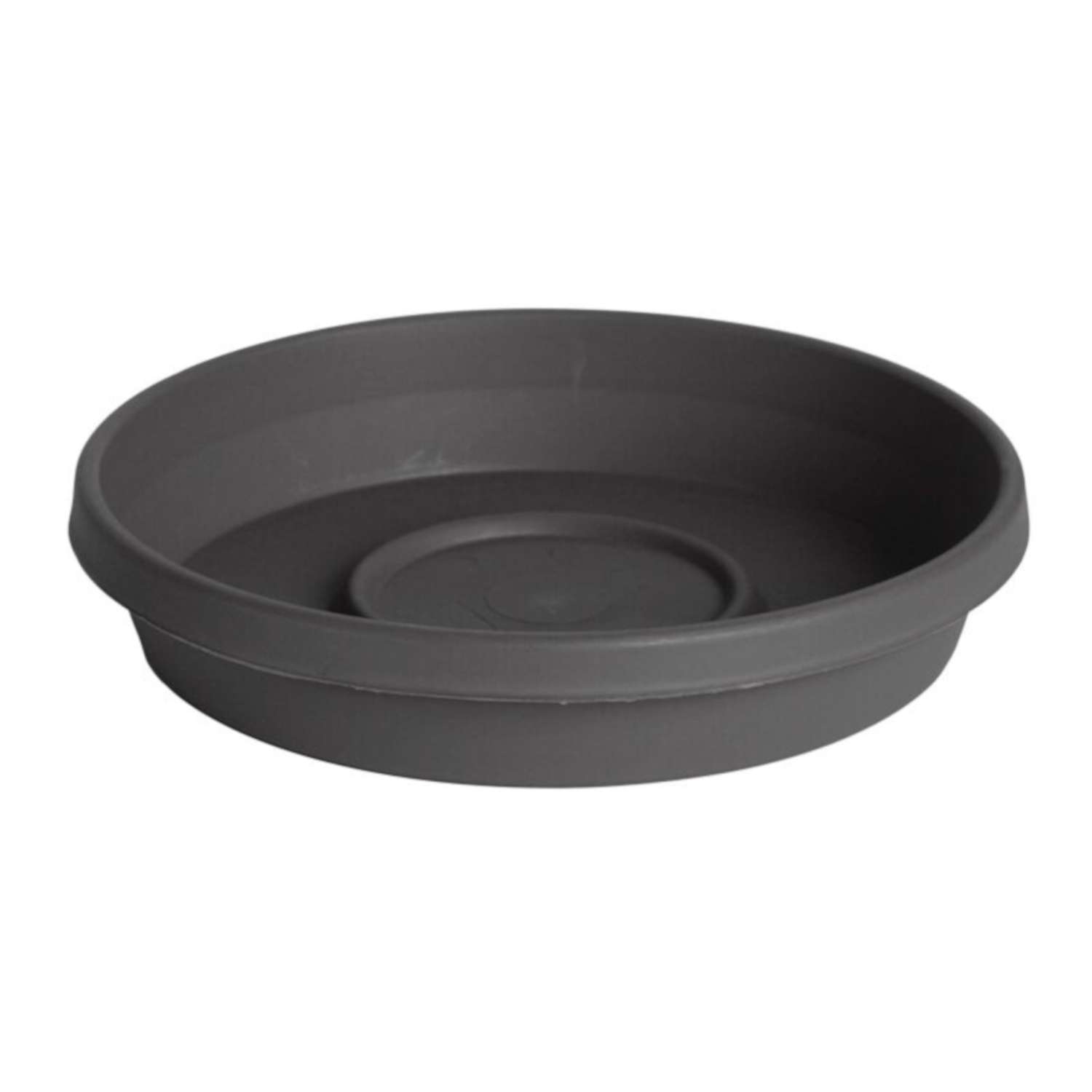 Bloem Terra 1 in. H X 5.5 in. D Plastic Tray Charcoal Ace Hardware
