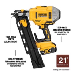 DeWalt 20V MAX Cordless 21 deg Framing Nailer Tool Only 20 V