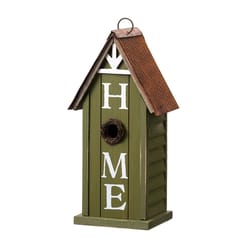 Glitzhome 14.75 in. H X 5.5 in. W X 7 in. L Wood Bird House