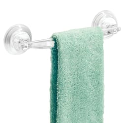 iDesign Power Lock Clear Towel Bar 9-1/2 in. L Plastic