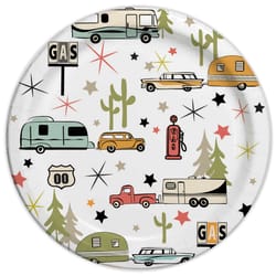 Camp Casual Multicolored Paper Road Trip Dinner Plate 10.6 in. D 24 pk