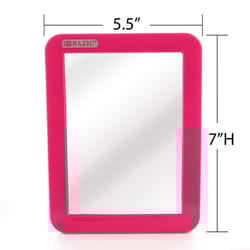 Bazic Products 7 in. H X 5.40 in. W Gloss Assorted Plastic Magnetic Mirror