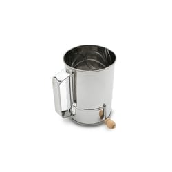 Fox Run Silver Stainless Steel Crank Sifter 4 cups