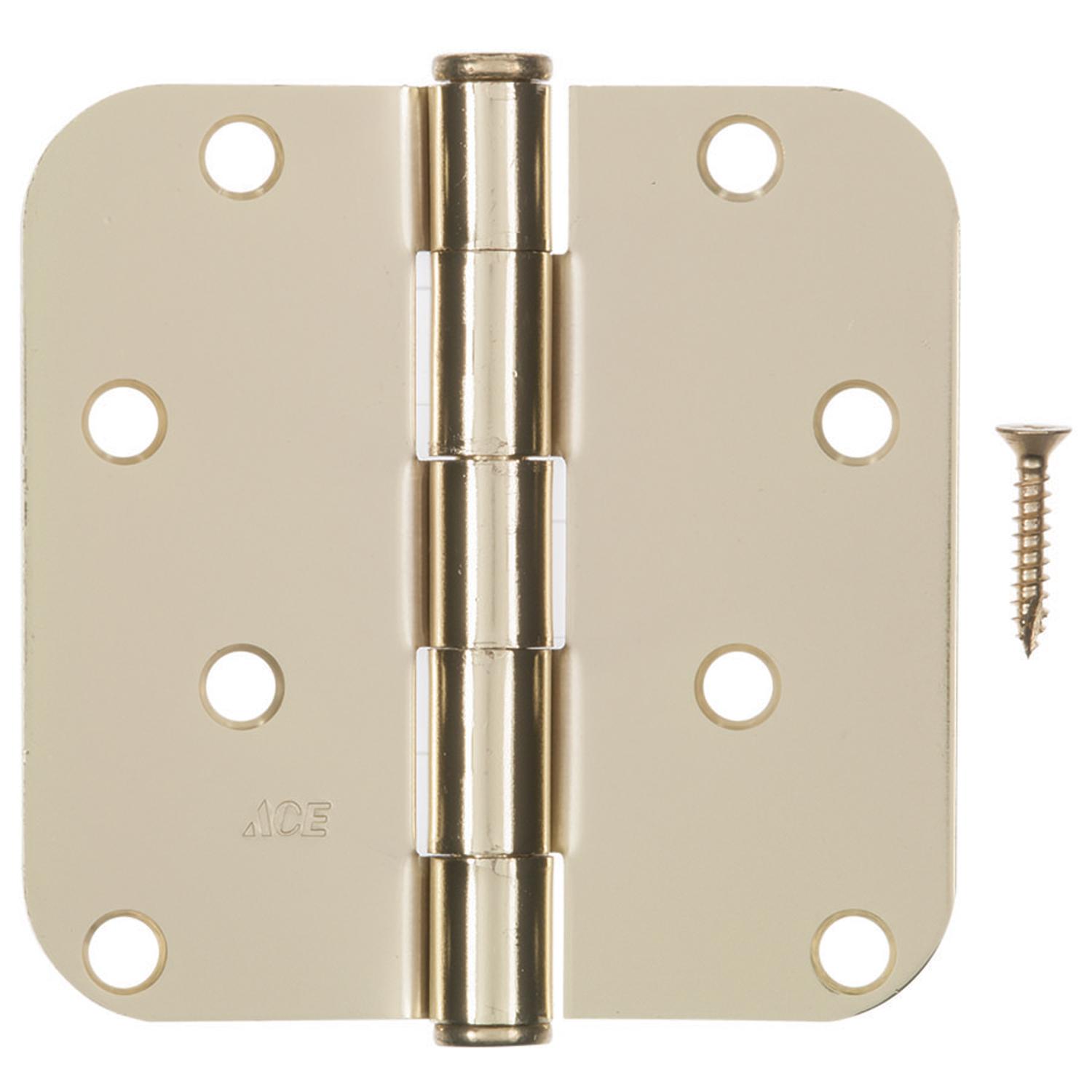 Ace 4 in. L Bright Brass Residential Door Hinge 3 pk - 01-3550-459 - Hardware Accessories  sku 01-3550-459