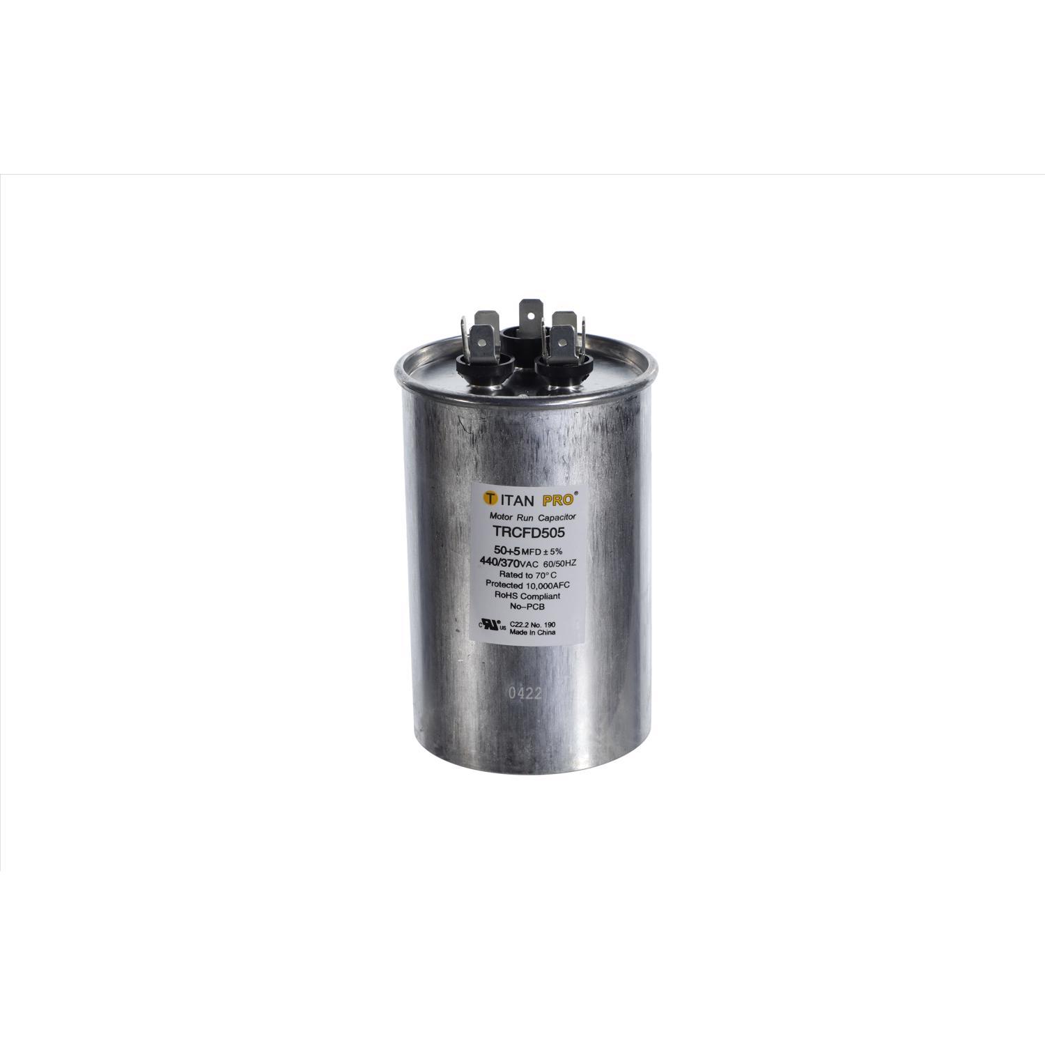 Titan Pro 50+5 MFD 440 V Round Run Capacitor Ace Hardware