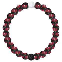 Lokai NFL Unisex Tampa Bay Buccaneers Round Black/Red Bracelet Silicone Water Resistant Size 6.5