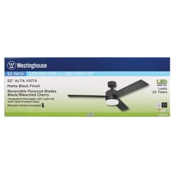 Westinghouse Alta Vista 52 in. Matte Black LED Indoor Ceiling Fan