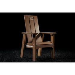 Breeo X Series Antique Mahogony Brown HDPE Frame Adirondack Chair