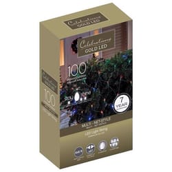 Celebrations Gold LED Mini Multicolored 100 ct Net Christmas Lights 6 ft.