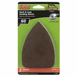 Gator Mouse 5 in. L X 5 in. W 60 Grit Zirconium Oxide Mouse Sandpaper 5 pk