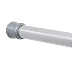 Zenna Home Shower Tension Rod 60 in. L Silver