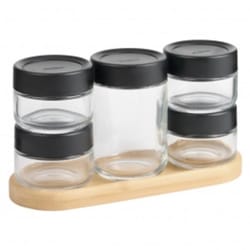 Trudeau 8 in. H X 3 in. W X 4 in. D Black 3 Tier Spice Rack