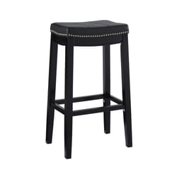 Linon Home Decor Black Polyurethane Barstool 30 in.