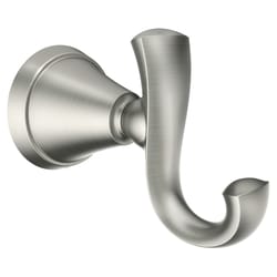 Moen Medium Brushed Nickel Metal 2-5/8 in. L Rope/Tarp Hook 20 lb 1 pk