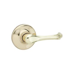 Kwikset Dorian Polished Brass Passage Lever Right or Left Handed
