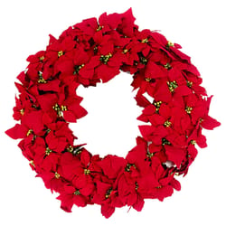 Celebrations Red Poinsettia Indoor Christmas Decor 24 in.