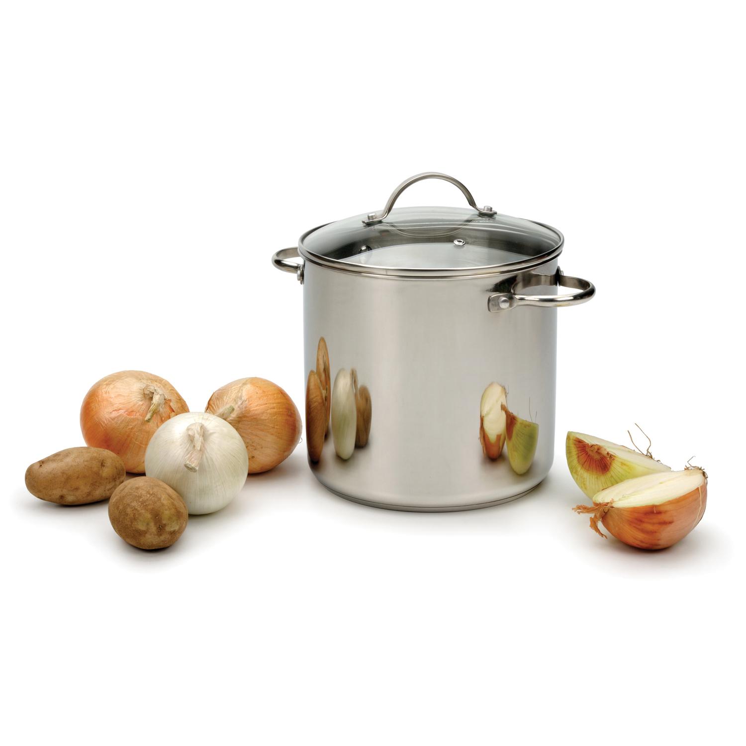 RSVP International Endurance Stainless Steel Stock Pot 8 qt Silver Sansujyuku sansujyuku.com