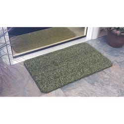 GrassWorx Flair Medium 18 in. W X 30 in. L Green Astroturf Door Mat