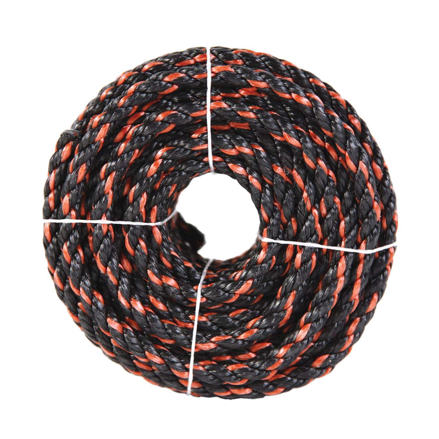 Koch 1/2 in. D X 50 ft. L Black/Orange Twisted Polypropylene Rope Ace