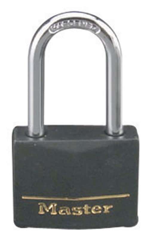 Master Lock Lock With Cover 19/16" 1/4" Dia. 11/2" Black Ace Hardware