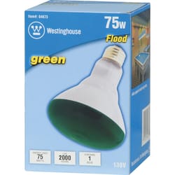 Westinghouse 75 W BR30 Reflector Incandescent Bulb E26 (Medium) Green 1 pk