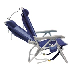GCI Outdoor 4-Position Nautical Blue Beach Backpack Chair