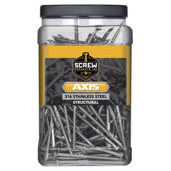 Screw Products AXIS No. 10 X 3-1/2 in. L Star Stainless Steel Coarse Wood Screws 254 pk