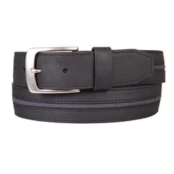 Wolverine Cotton/Leather Belt 1.5 in. W Black