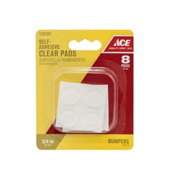 Ace Vinyl Self Adhesive Protective Pads Clear Round 1 pk