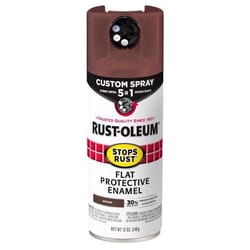 Rust-Oleum Stops Rust Custom Spray 5-in-1 Flat Brown Spray Paint 12 oz