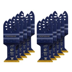 Norske Uni-Fit 1-1/4 in. Titanium-Coated Bi-Metal Flush Cut Blade Nail-Embedded Wood 10 pk