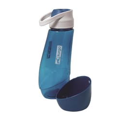 Kurgo Blue Gourd Plastic 8 oz Portable Watering Bottle/Bowl For All Pets