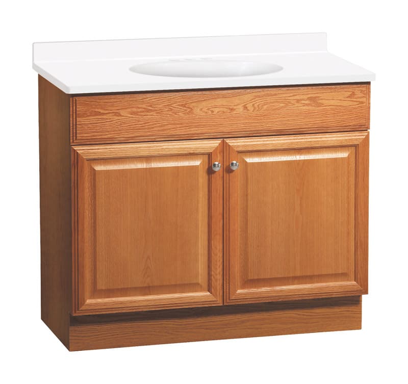 UPC 094803067254 product image for Continental Cabinets Single Oak Vanity Combo 32 in. H x 36 in. W x 18 in. D | upcitemdb.com