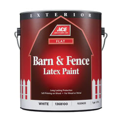 Ace Flat White Barn and Fence Paint Exterior 1 gal