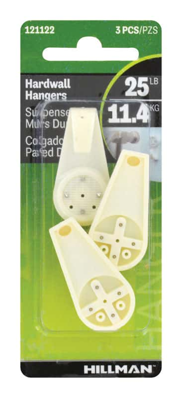 HILLMAN AnchorWire Plastic Coated Hardwall Picture Hook 25 lb 3 pk