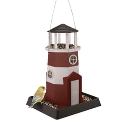 North States Lighthouse Bird Feeder 10.2 in. x 9.5 in. x 14.5 in. Plastic 8 lb. Red